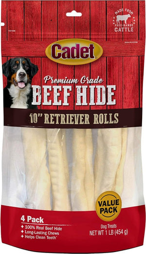 4 count Cadet Premium Grade Beef Hide Retriever Rolls