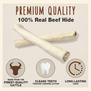 12 count (3 x 4 ct) Cadet Premium Grade Beef Hide Retriever Rolls