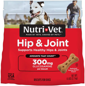 6 lb Nutri-Vet Hip and Joint Biscuits for Dogs Extra Strength
