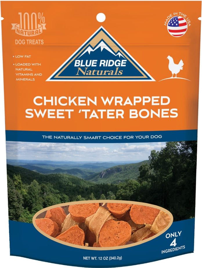 12 oz Blue Ridge Naturals Chicken Wrapped Sweet Tater Bones