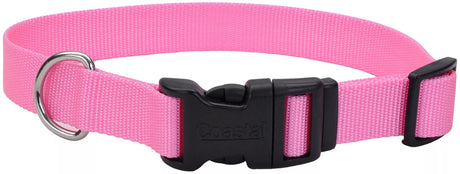 8-12"L x 3/8"W Coastal Pet Adjustable Dog Collar with Plastic Buckle Bright Pink