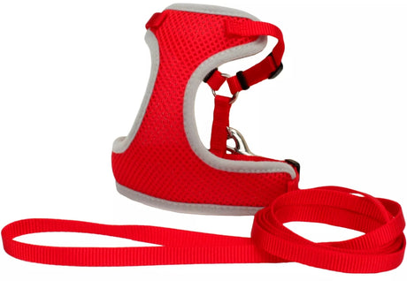 X-Small Coastal Pet Comfort Soft Cat Harness with Leash Red