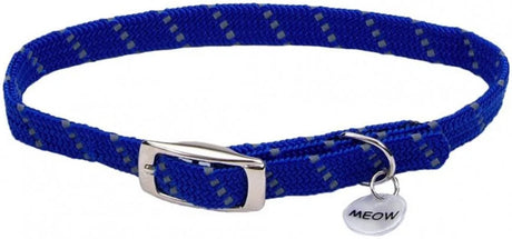 10"L x 3/8"W Coastal Pet ElastaCat Reflective Safety Stretch Collar Blue