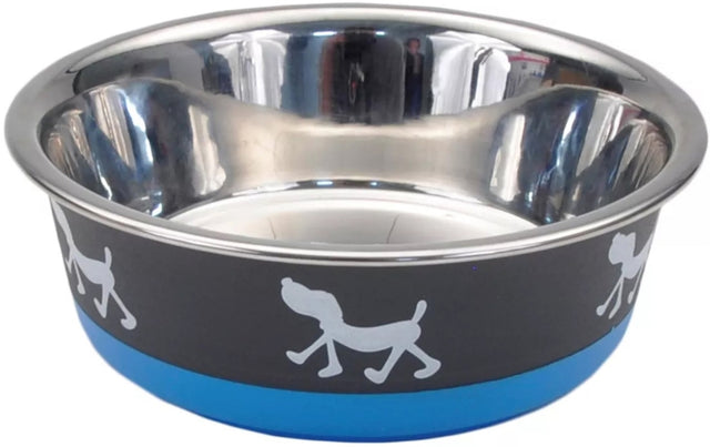 1 count Coastal Pet Maslow Design Series Non-Skid Dog Bowl Blue Pup