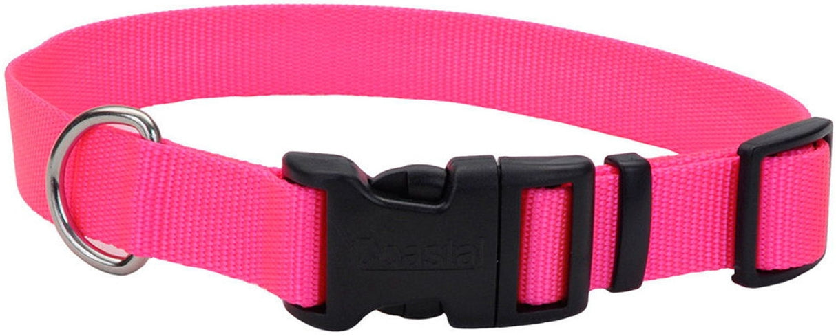 18-26"L x 1" W Coastal Pet Nylon Dog Collar Neon Pink