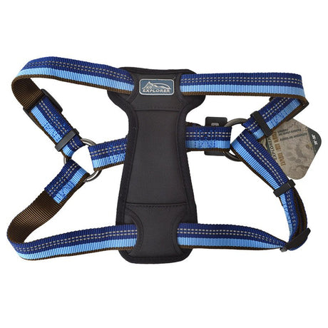 Medium - 1 count Coastal Pet K9 Explorer Reflective Adjustable Padded Dog Harness Sapphire Blue