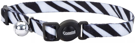 8-12"L x 3/8"W Coastal Pet Safe Cat Adjustable Breakaway Collar Zebra