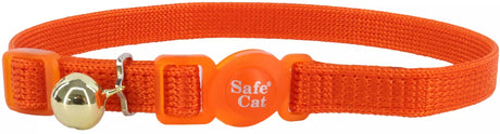 8-12"L x 3/8"W Coastal Pet Safe Cat Adjustable Snag-Proof Breakaway Collar Sunset Orange