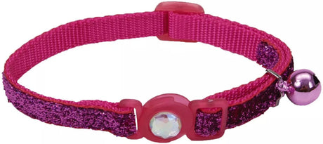 8-12"L x 3/8"W Coastal Pet Safe Cat Jeweled Buckle Adjustable Breakaway Collar Pink Glitter