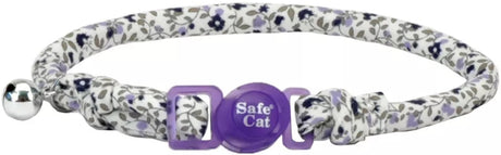 8-12"L x 3/8"W Coastal Pet Safe Cat Round Fashion Collar Purple Floral