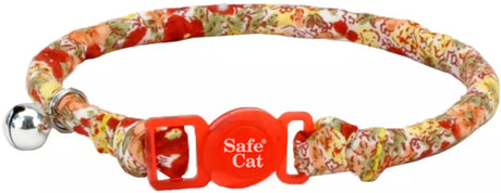 8-12"L x 3/8"W Coastal Pet Safe Cat Round Fashion Collar Red Floral