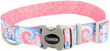 8-12"L x 3/4"W Coastal Pet Sublime Adjustable Dog Collar Pink Tie Dye