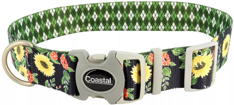 8-12"L x 3/4"W Coastal Pet Sublime Adjustable Dog Collar Sunflower