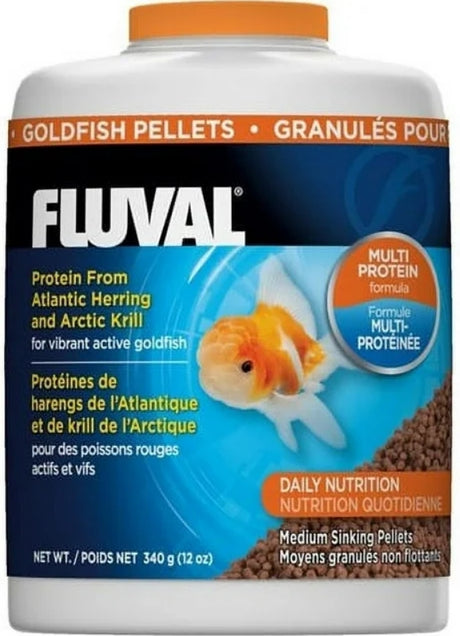 12 oz Fluval Goldfish Food Medium Sinking Pellets