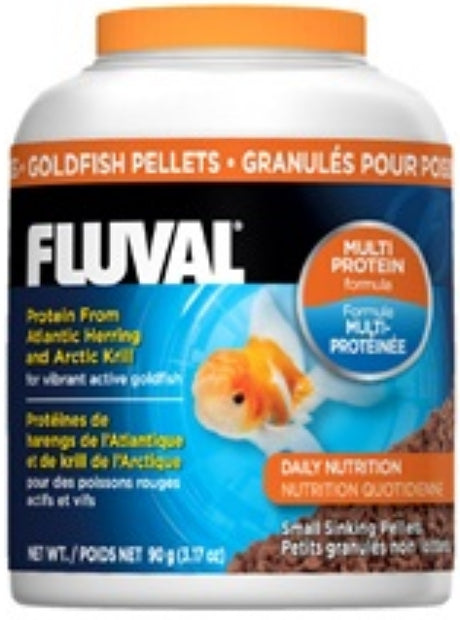 3.17 oz Fluval Goldfish Food Small Sinking Pellets