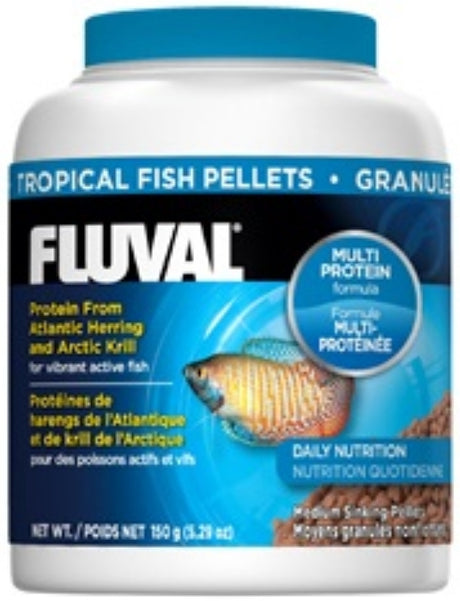 5.29 oz Fluval Tropical Fish Food Medium Sinking Pellets