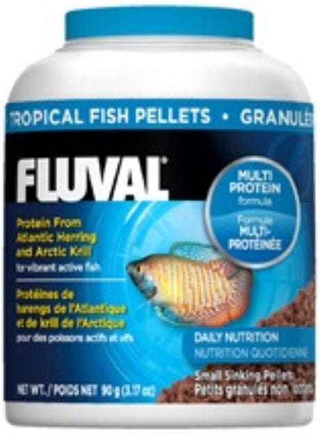 3.17 oz Fluval Tropical Fish Food Small Sinking Pellets