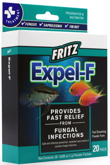 20 count Fritz Aquatics Expel-F Fungal Treatment