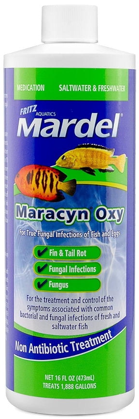 32 oz (2 x 16 oz) Fritz Aquatics Maracyn Oxy Fungal Treatment for Freshwater and Saltwater Aquariums