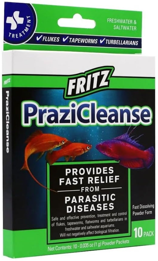 30 count (3 x 10 ct) Fritz Aquatics PraziCleanse Parasitic Treatment