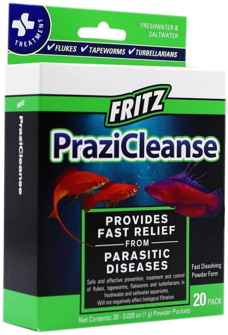 20 count Fritz Aquatics PraziCleanse Parasitic Treatment