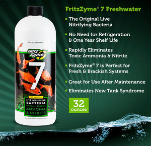 64 oz (2 x 32 oz) Fritz Aquatics Zyme 7 Live Nitrifying Bacteria