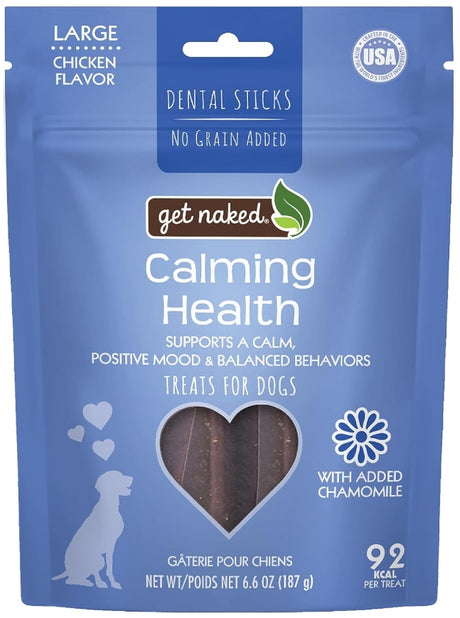 6.2 oz Get Naked Calming Health Dental Sticks Chicken Flavor Large