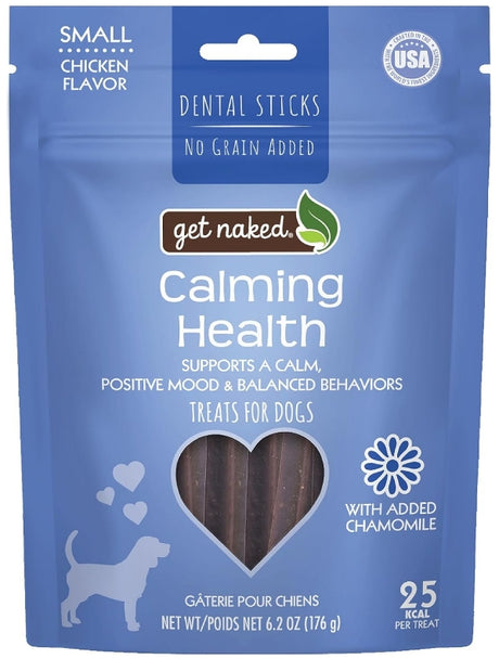 6.2 oz Get Naked Calming Health Dental Sticks Chicken Flavor Small