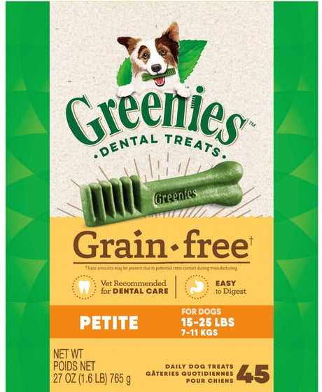 27 oz Greenies Grain Free Dental Treat Petite