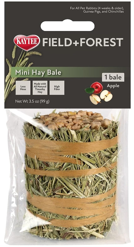 21 oz (6 x 3.5 oz) Kaytee Field and Forest Mini Hay Bale Apple