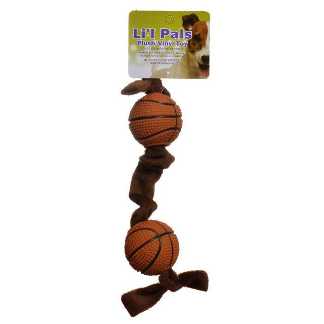 1 count Lil Pals Plush Toys and Tugs Basketball Tug Toy