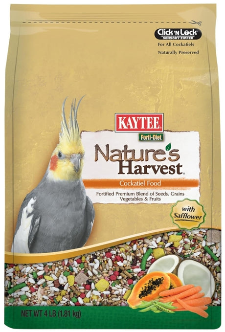 12 lb (3 x 4 lb) Kaytee Forti Diet Natures Harvest Cockatiel Food