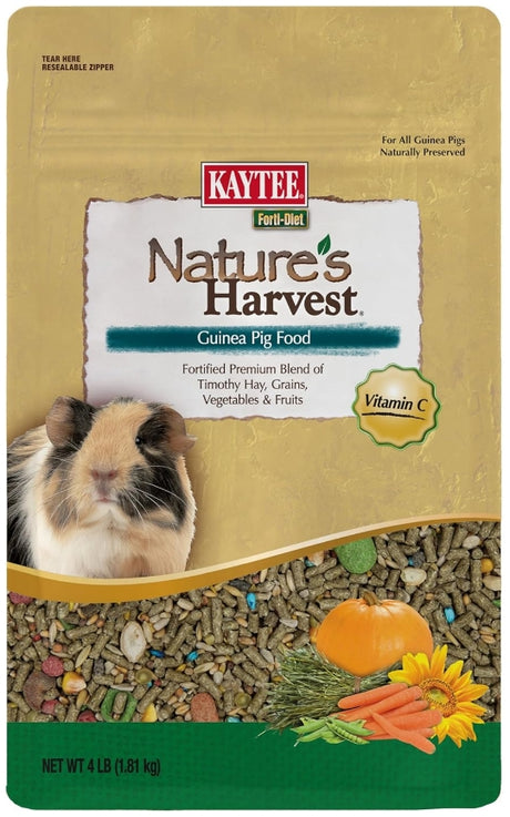 4 lb Kaytee Forti Diet Natures Harvest Guinea Pig Food