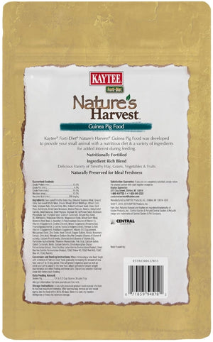 4 lb Kaytee Forti Diet Natures Harvest Guinea Pig Food