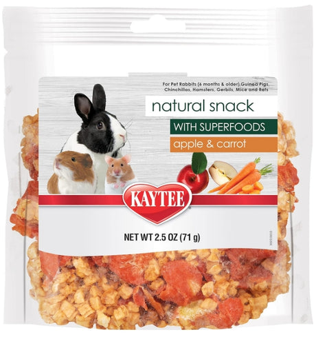 22.5 oz (9 x 2.5 oz) Kaytee Natural Snack with Superfoods Carrot and Apple
