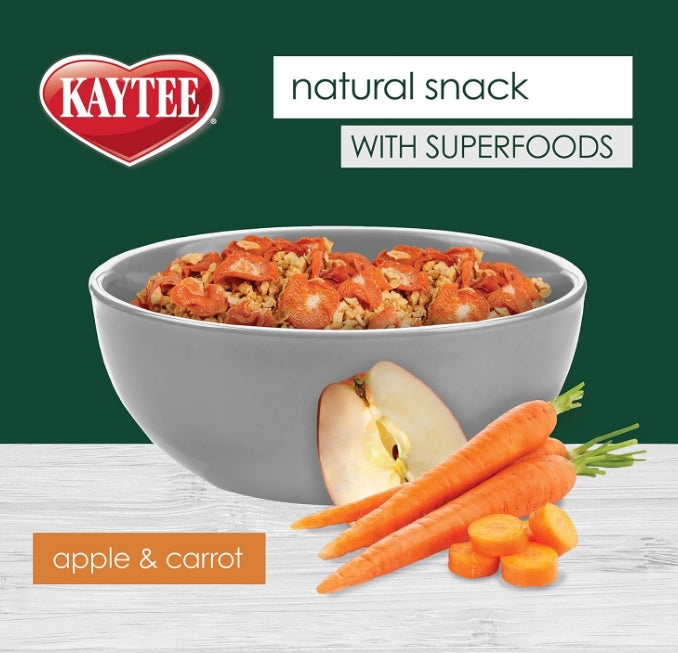 2.5 oz Kaytee Natural Snack with Superfoods Carrot and Apple
