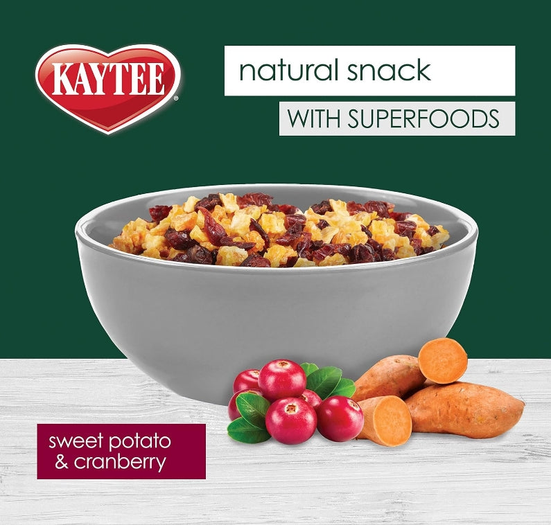 3 oz Kaytee Natural Snack with Superfoods Cranberry and Sweet Potato