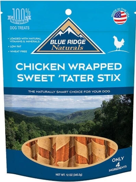 36 oz (3 x 12 oz) Blue Ridge Naturals Chicken Wrapped Sweet Tater Stix