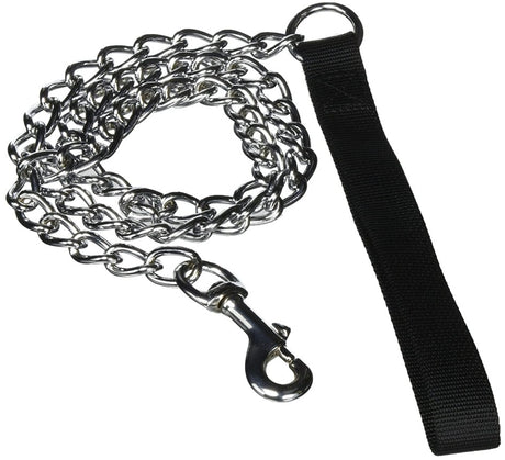 4 feet x 4.0 mm Titan Chain Lead with Nylon Handle for Dogs