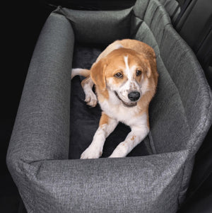 1 count Paw PupProtector Memory Foam Dog Car Bed Gray Full Back Seat