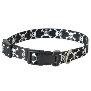 10-14"L x 5/8"W Coastal Pet Styles Adjustable Dog Collar Skulls