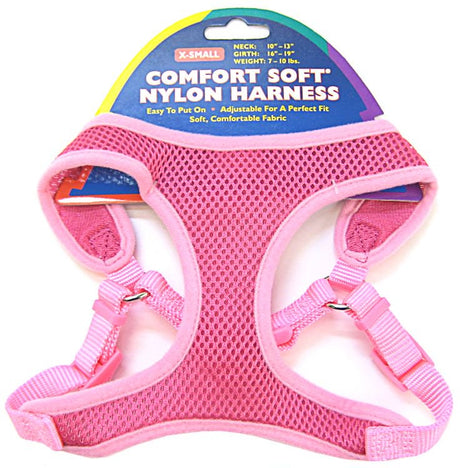 X-Small - 1 count Coastal Pet Comfort Soft Nylon Harness Bright Pink