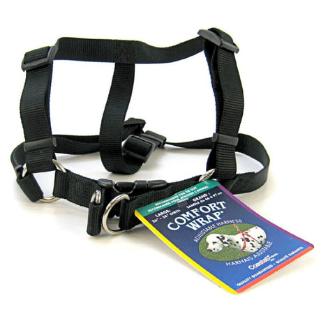 Large - 1 count Coastal Pet Comfort Wrap Adjustable Dog Harness Black