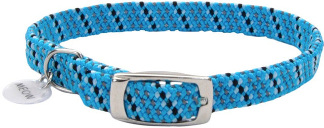 Coastal Pet Elastacat Reflective Safety Collar with Charm Blue/Black - PetMountain.com