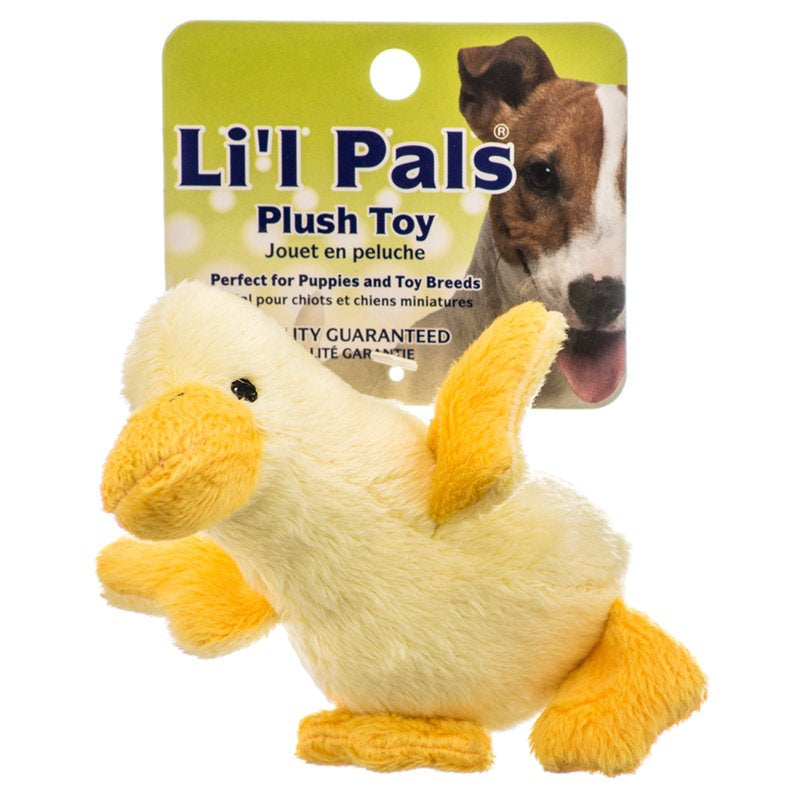 6 count Lil Pals Ultra Soft Plush Duck Dog Toy