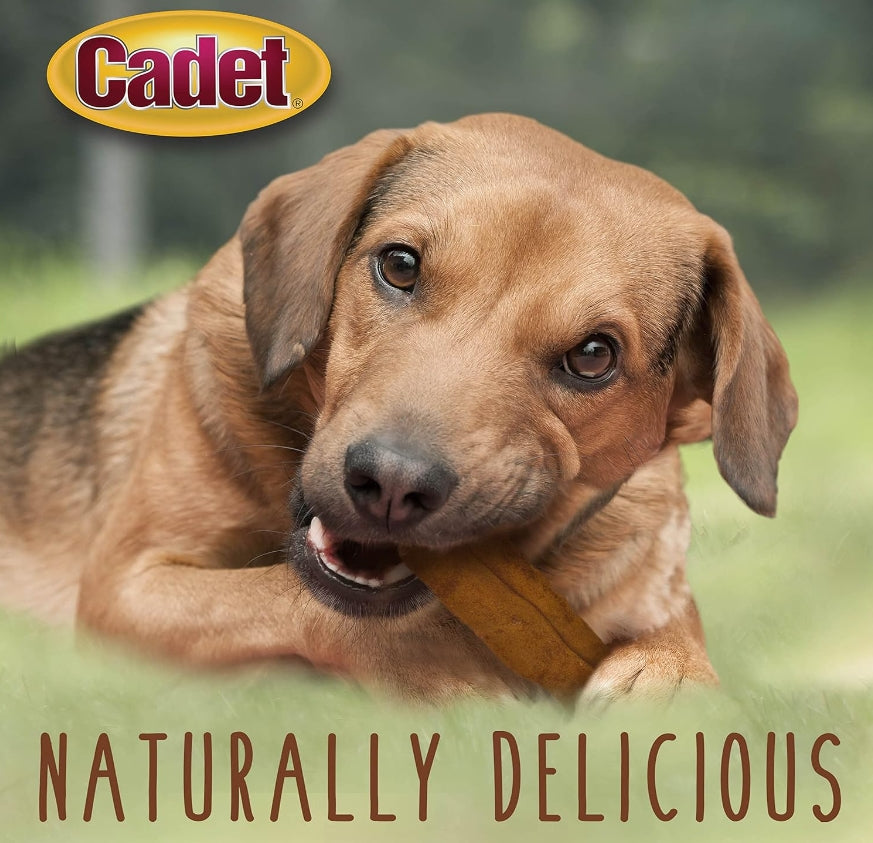 1 lb Cadet Premium Grade Beef Hide Chew Curls Peanut Butter Flavor