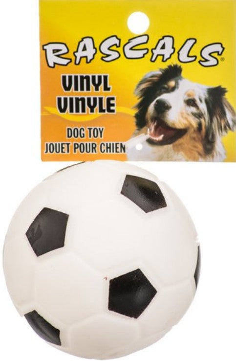 1 count Coastal Pet Rascals Vinyl Soccer Ball for Dogs White