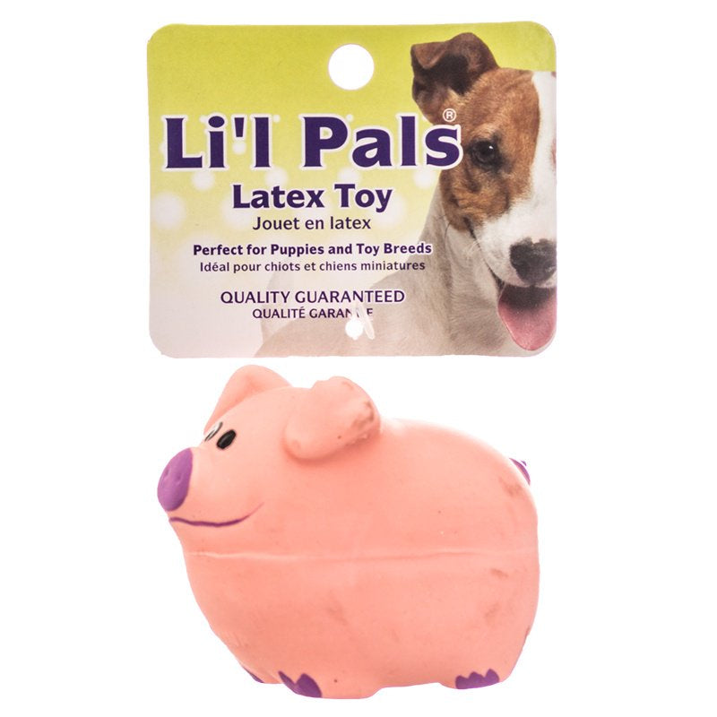 1 count Lil Pals Latex Pig Dog Toy for Puppies and Toy Breeds