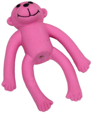 1 count Lil Pals Latex Monkey Dog Toy Pink