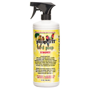 192 oz (6 x 32 oz) Poop Off Bird Poop Remover from Bird Cages, Perches, Walls, Carpet Non Toxic and Biodegradable